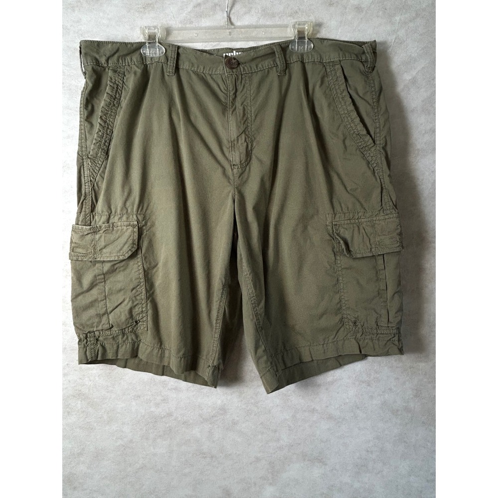 Urban Pipeline Mens Olive Green Cargo Shorts Size 40 Cotton Utility Relaxed Fit